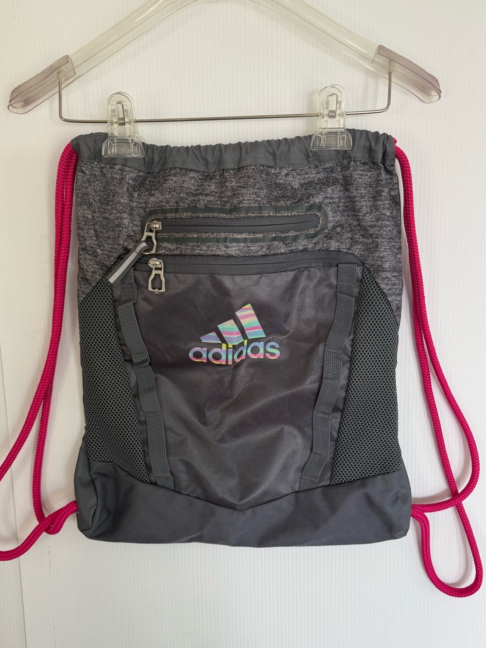ADIDAS Backpack with Pink Accent